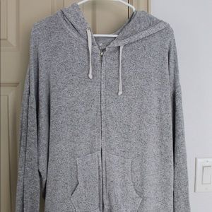 american eagle soft&sexy terry grey slouch hoodie